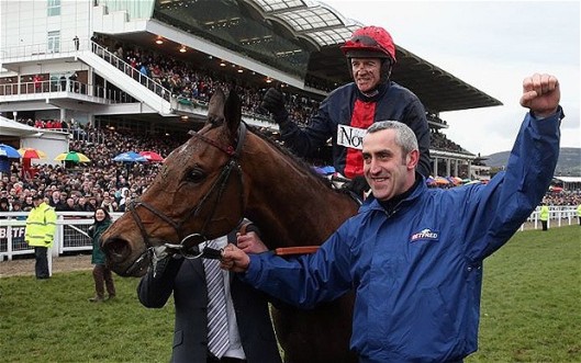 Bob's Worth and Barry Geraghty celebrate their 2013 triumph